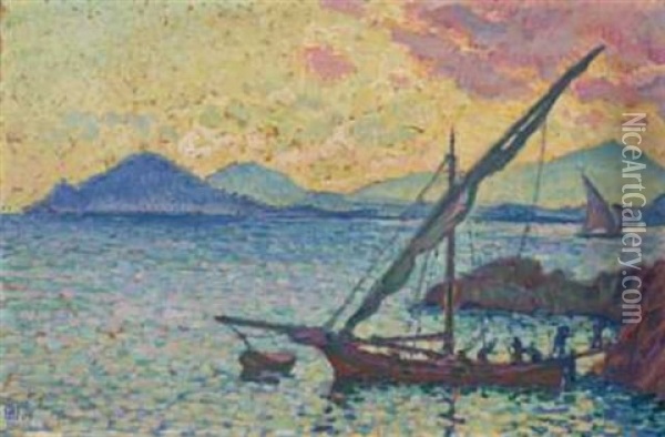 Le Cap Misene, Naples Oil Painting - Theo van Rysselberghe