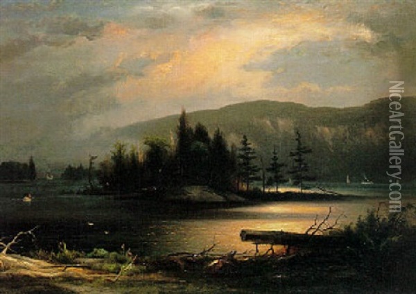Lake George Oil Painting - Max Eglau