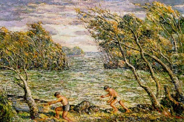 Coming Storm Oil Painting - Ernest Lawson