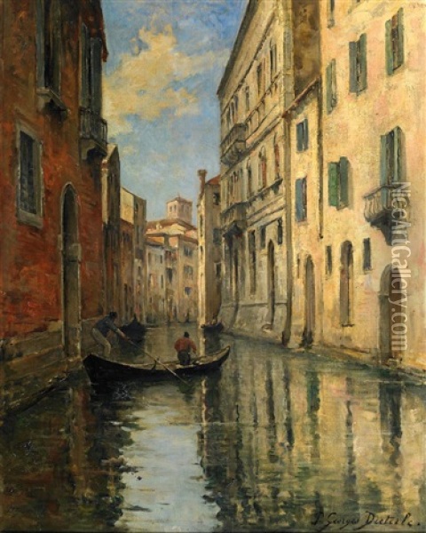 Partie In Venedig Oil Painting - Pierre Georges Dieterle