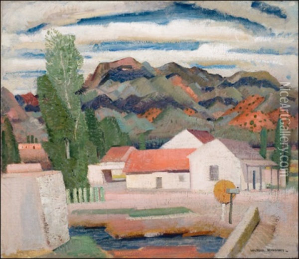 Mountain Village Oil Painting - Victor William Higgins