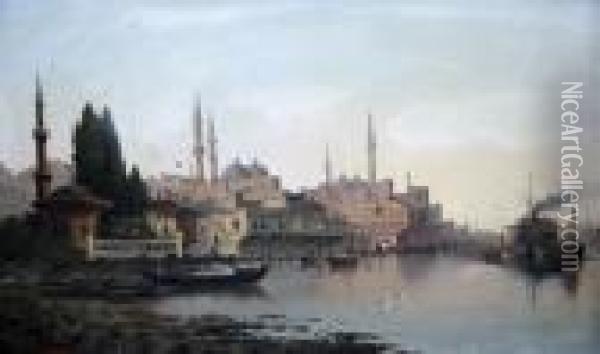 View Of Constantinople Oil Painting - Karl Kaufmann