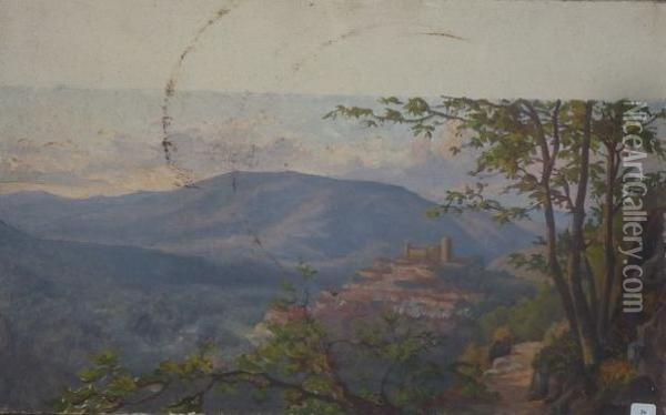 Vue D'un Village De Montagne Oil Painting - Etienne De Martenne