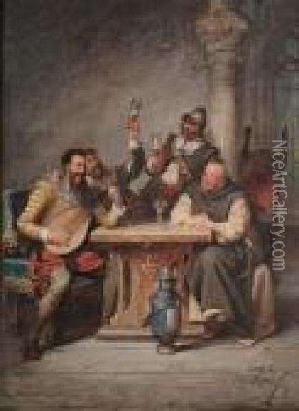 Toasting A New Song Oil Painting - Jacob Emmanuel Gaisser