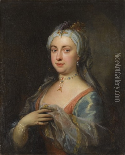 Lady Mary Wortley Montagu Oil Painting - Joseph Highmore