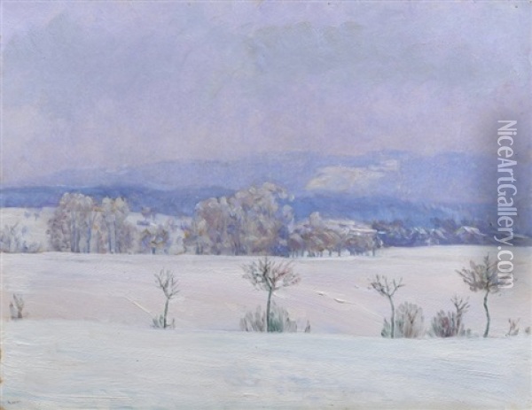 Winter Landscape Oil Painting - Frantisek Kavan