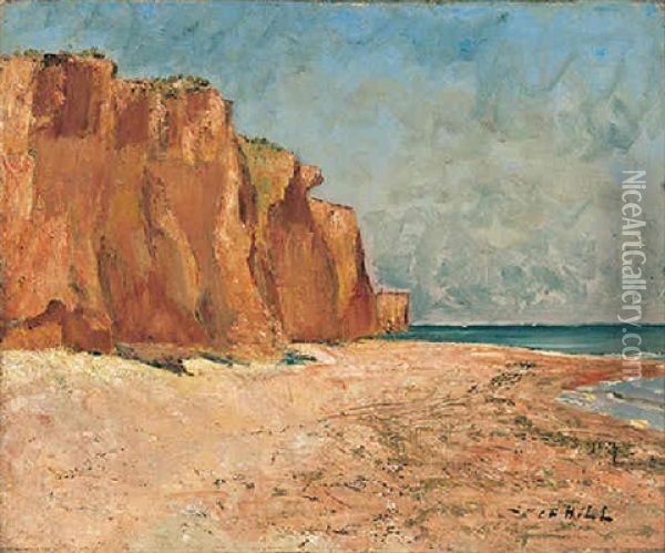 Roda Falaiser, Luc-sur-mer Oil Painting - Carl Fredrik Hill