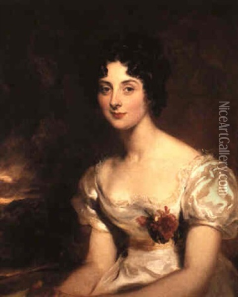 Portrait Of Emily Maxwell Oil Painting - Thomas Lawrence