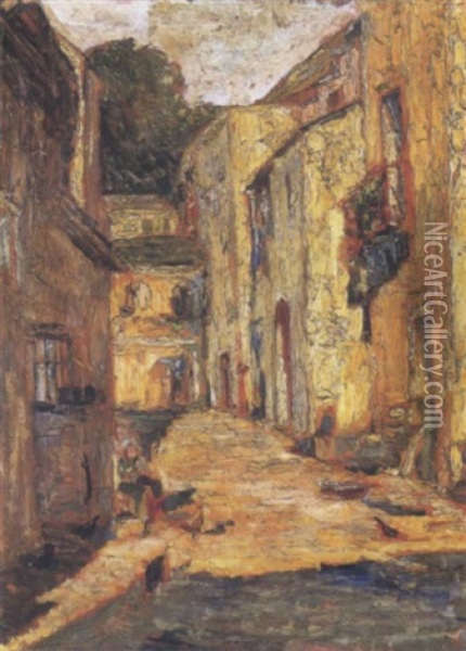 Strada Assolata Oil Painting - Dante Mose Conte