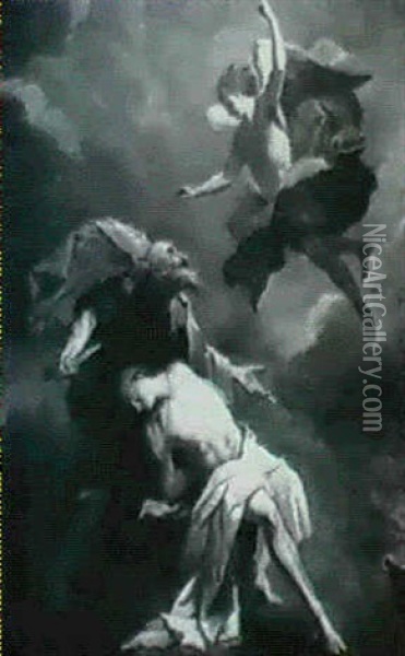 Le Sacrifice D'isaac Oil Painting - Jean-Baptiste Despax