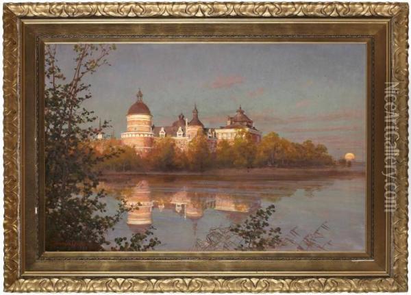 Vy Over Gripsholm Oil Painting - Johan Krouthen