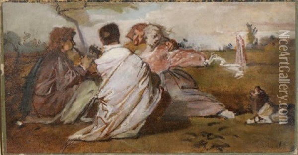 Concert Champetre Oil Painting - Edouard John E. Ravel