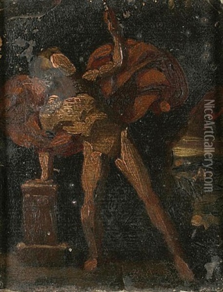 A Mythological Figure Oil Painting - Eugene Delacroix
