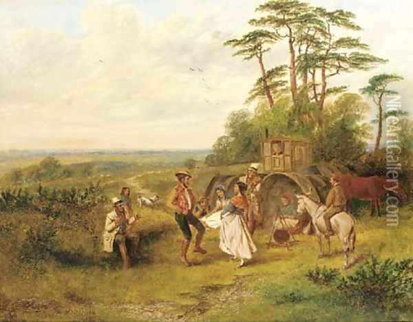 The gypsy dance Oil Painting - Alfred H. Green