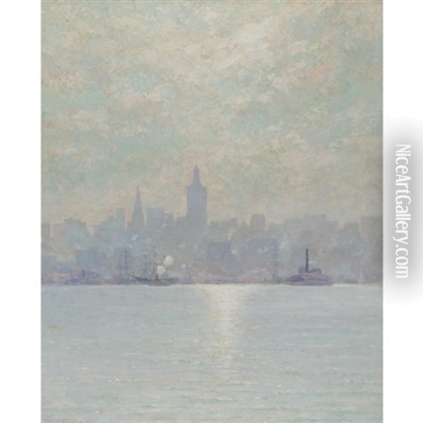 The Skyscraper Of 1894, New York City Oil Painting - William Henry Lippincott