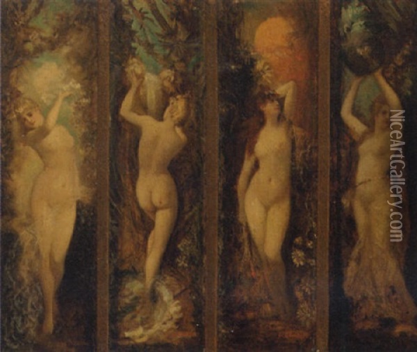 Beauteous Nymph Oil Painting - Wilhelm Heinrich Schneider