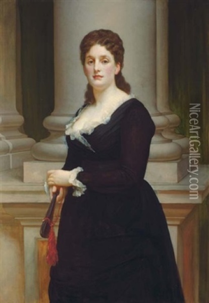 Mrs Stephen Ralli Oil Painting - Lord Frederic Leighton