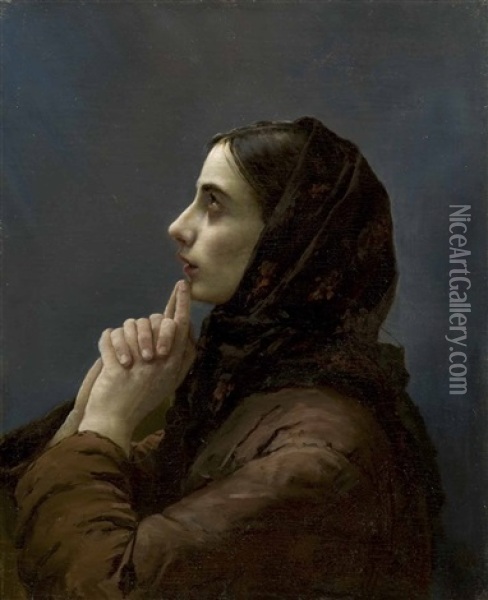 Devotion Oil Painting - Nikolai Alexandrovich Klodt