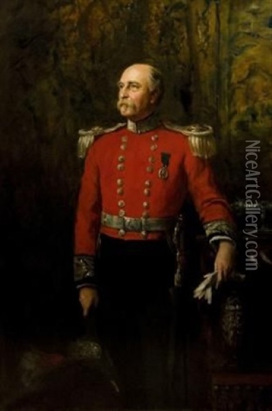 General Harding Oil Painting - Sir Hubert von Herkomer