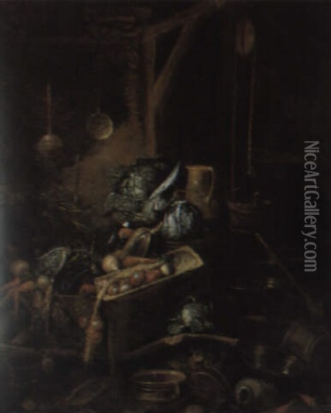 Scheuneninterieur Oil Painting - Willem Kalf