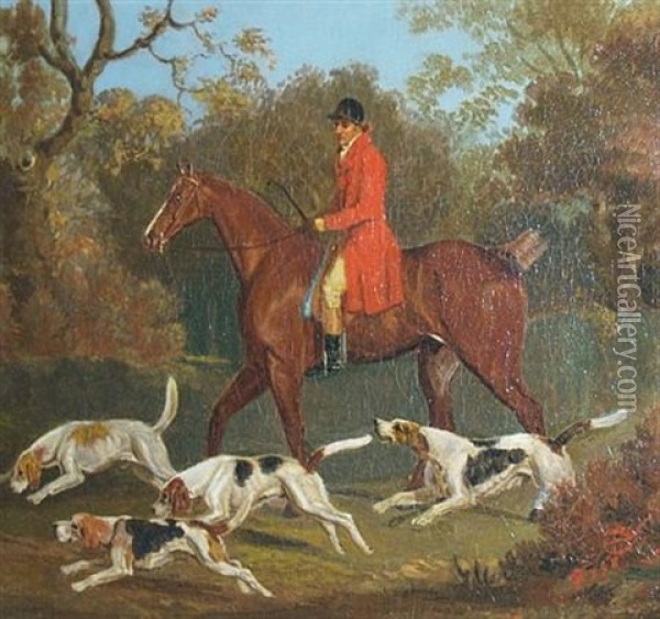 Master Of The Hounds Oil Painting - James Barenger the Elder