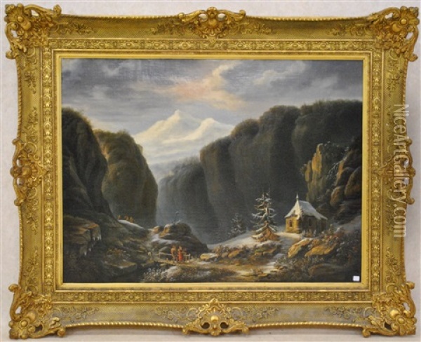 Paysage Montagneux Oil Painting - Maximilien Lambert Gelissen