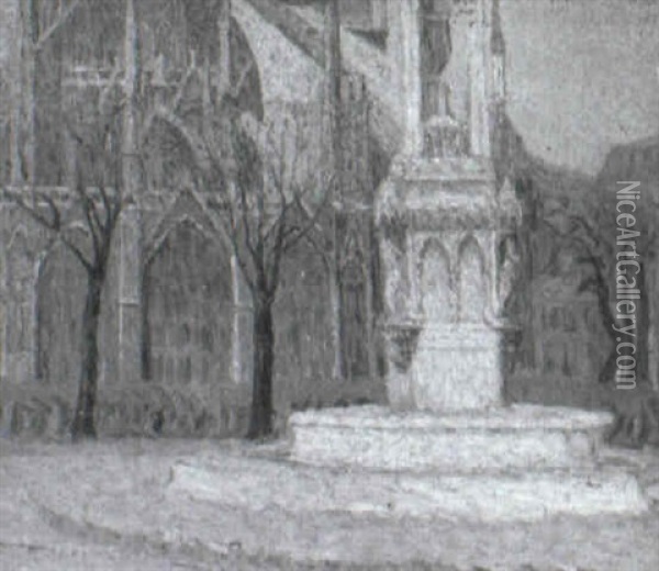 Cathedrale Oil Painting - Gustave Madelain