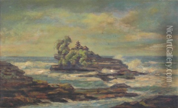 Indonesian Coastal Landscape Oil Painting - Mas Pirngadie