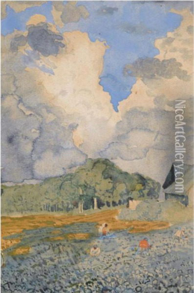 After The Rain Oil Painting - Konstantin Andreevic Somov