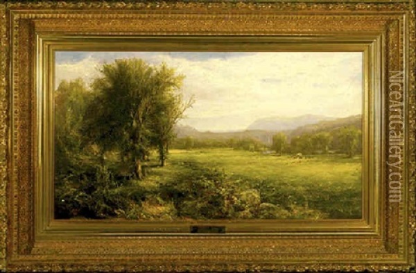 Spring Farming On The Hudson Oil Painting - Henry A. Ferguson