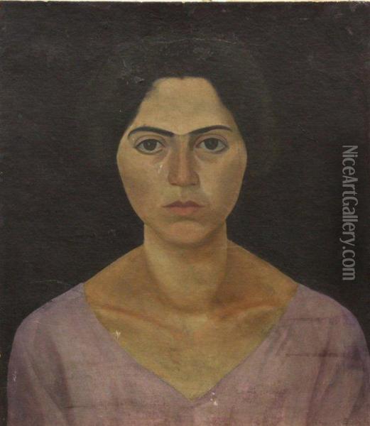 Portrait Of A Woman Oil Painting - Edward Bruce