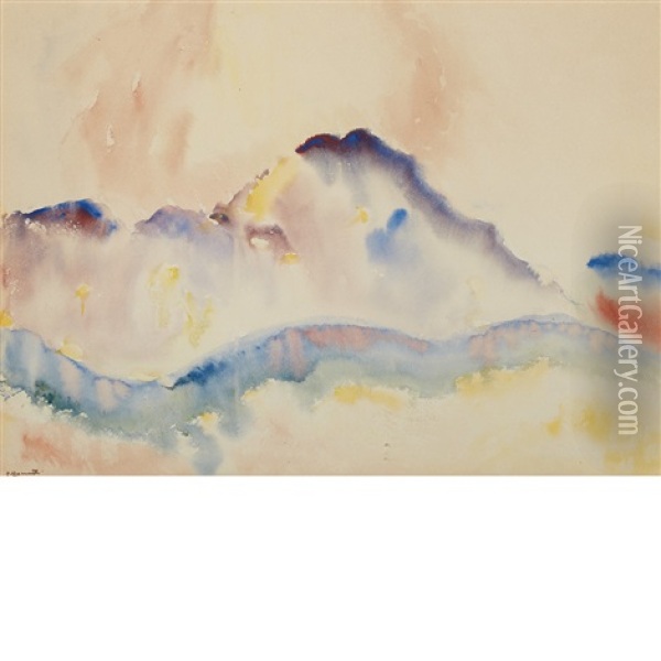Mountain And Hills Oil Painting - Charles Demuth
