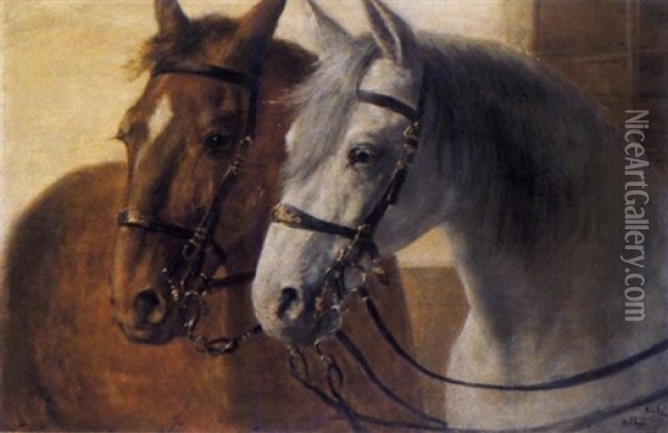 Pferdeportrats Oil Painting - Arthur Kurtz