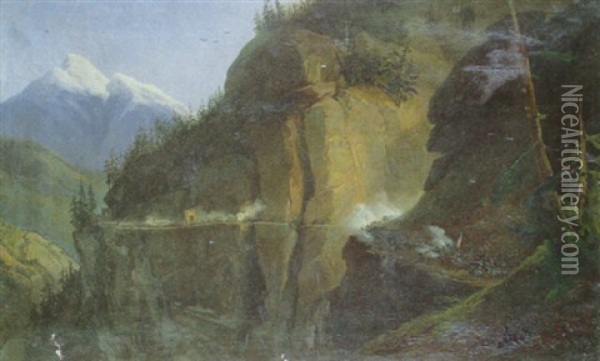 Le Passage Des Alpes Oil Painting - Louis Francois Lejeune