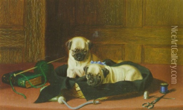 The Orphans Oil Painting - Horatio Henry Couldery