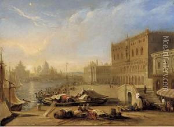 The Doges' Palace Oil Painting - William Robinson