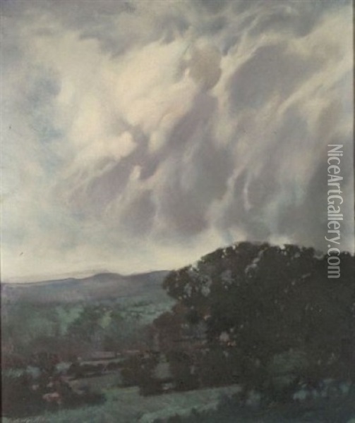 The Valley Below Oil Painting - George Hawley Hallowell
