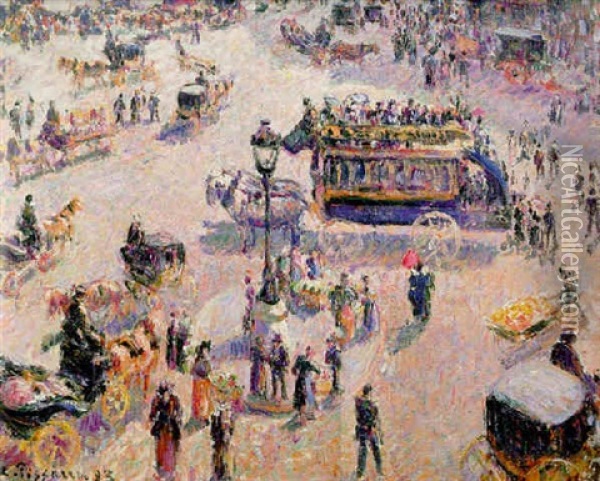 Place Saint-lazare Oil Painting - Camille Pissarro