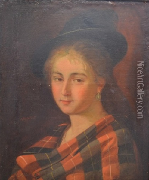 Portrait De Femme En Buste Oil Painting - Albert Edelfelt