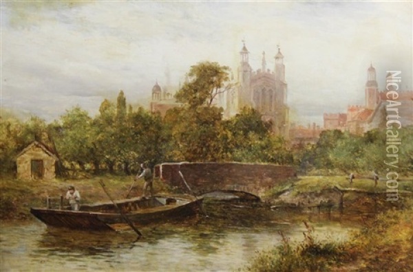 Boating Scene Oil Painting - John Adams Whipple
