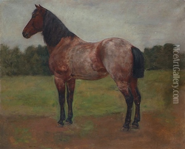 Cheval Au Pre Oil Painting - Auguste (Francois Auguste) Bonheur