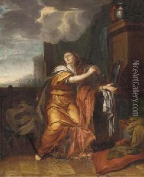 An Allegory Of Vanity Oil Painting - Adriaen Van Der Werff