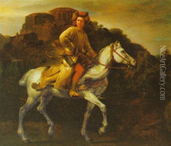 Bildnis Eines Reiters Oil Painting -  Rembrandt van Rijn