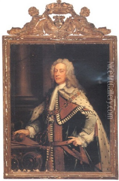 Portrait Of George Ii Oil Painting - Isaac Whood