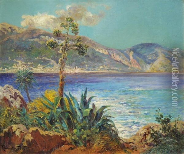 Menton, Cote D'azur Oil Painting - Lucien Laurent-Gsell