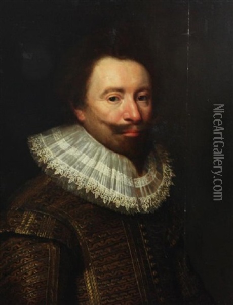 Portrait Of Hugo Crotius Oil Painting - Michiel Janszoon van Mierevelt