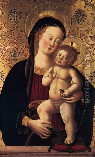 Madonna and Child with a Goldfinch (around 1450) Oil Painting - Italian Unknown Masters