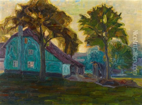 Westfalische Baume Oil Painting - Fritz Burmann