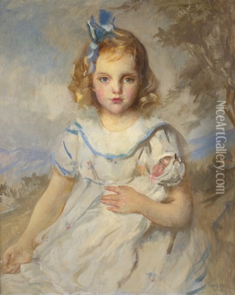 My Favorite Doll Oil Painting - Edmund Charles Tarbell