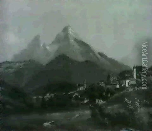 Berchtesgaden Oil Painting - Georg Maria Eckert